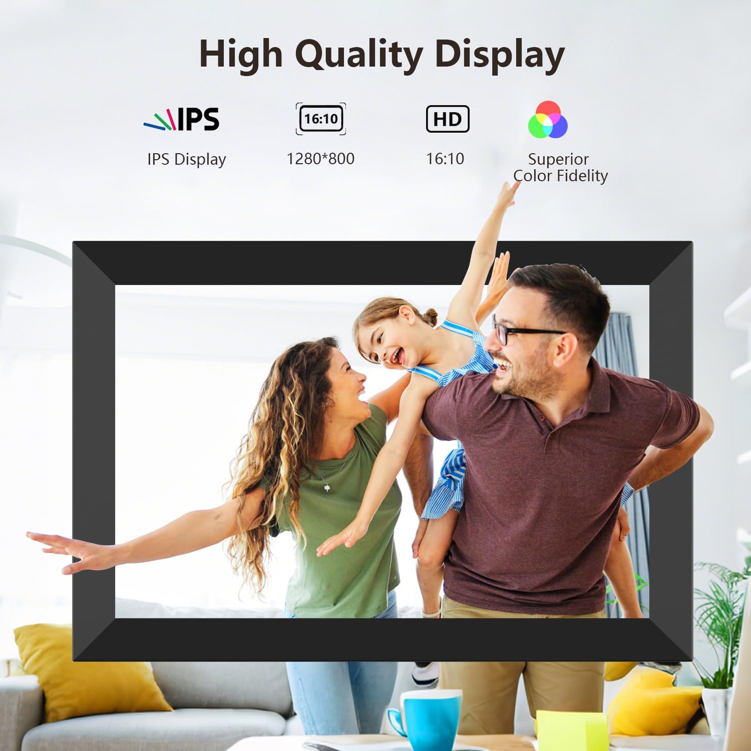 SSA WiFi Frame 10.1 Inch 32GB Digital Picture Frame, IPS Touch Screen, Auto-Rotate,Send 50 Photo Unlimited,Share Photos/Videos Instantly