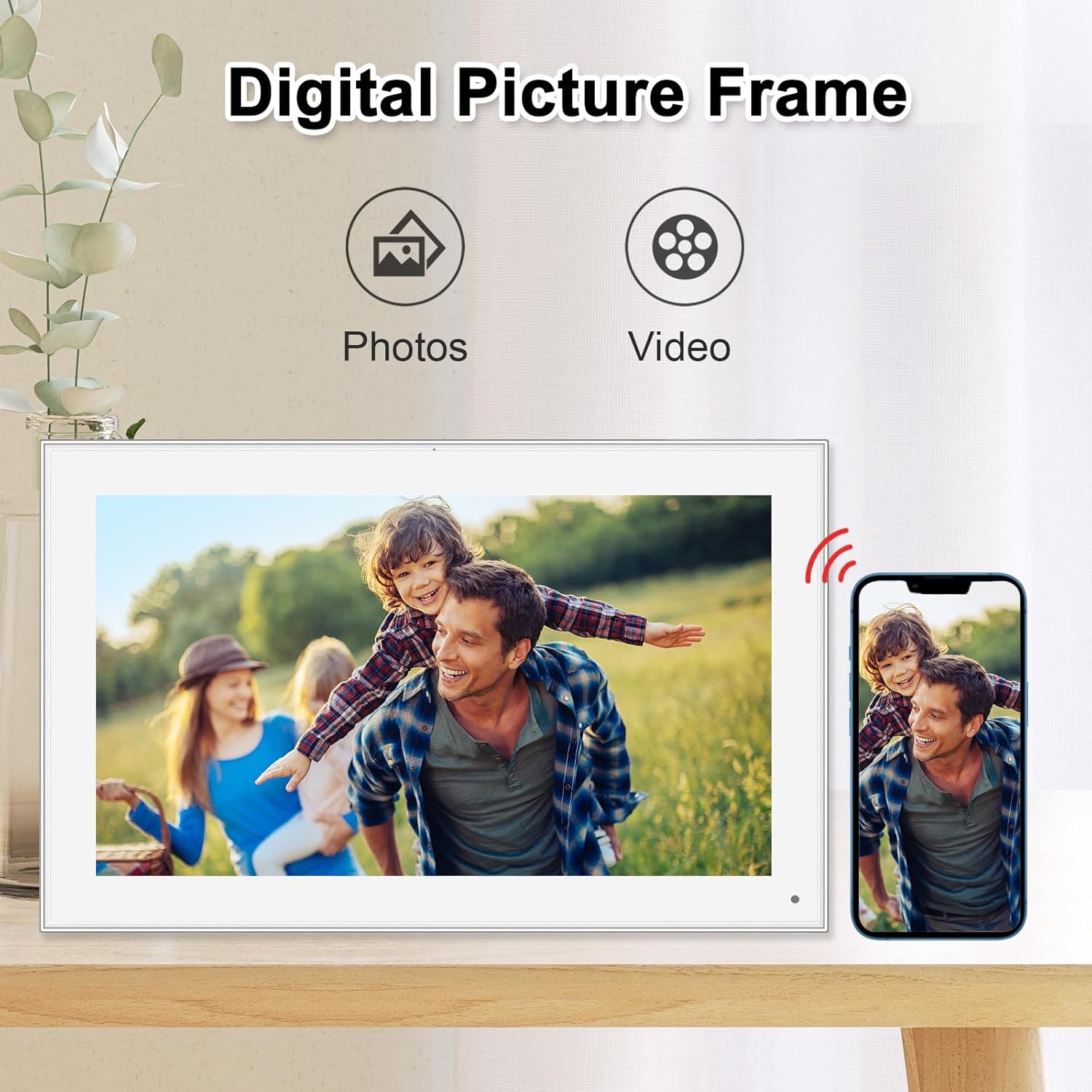 Akimart 15.6 inch Digital Calendar, IPS HD Touch Screen Display for Family Schedules, Hearth Display Desk Smart Calendar Seamless Scheduling