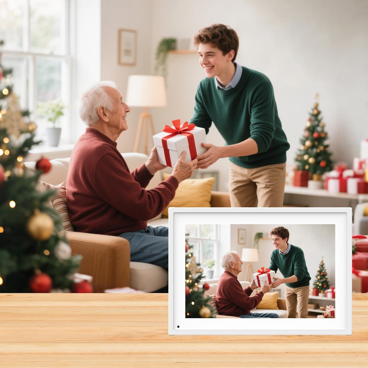 Akimart 10.1 Inch Digital Calendar, IPS HD Touch Screen Display for Family Schedules, Hearth Display Desk Smart Calendar Seamless Scheduling