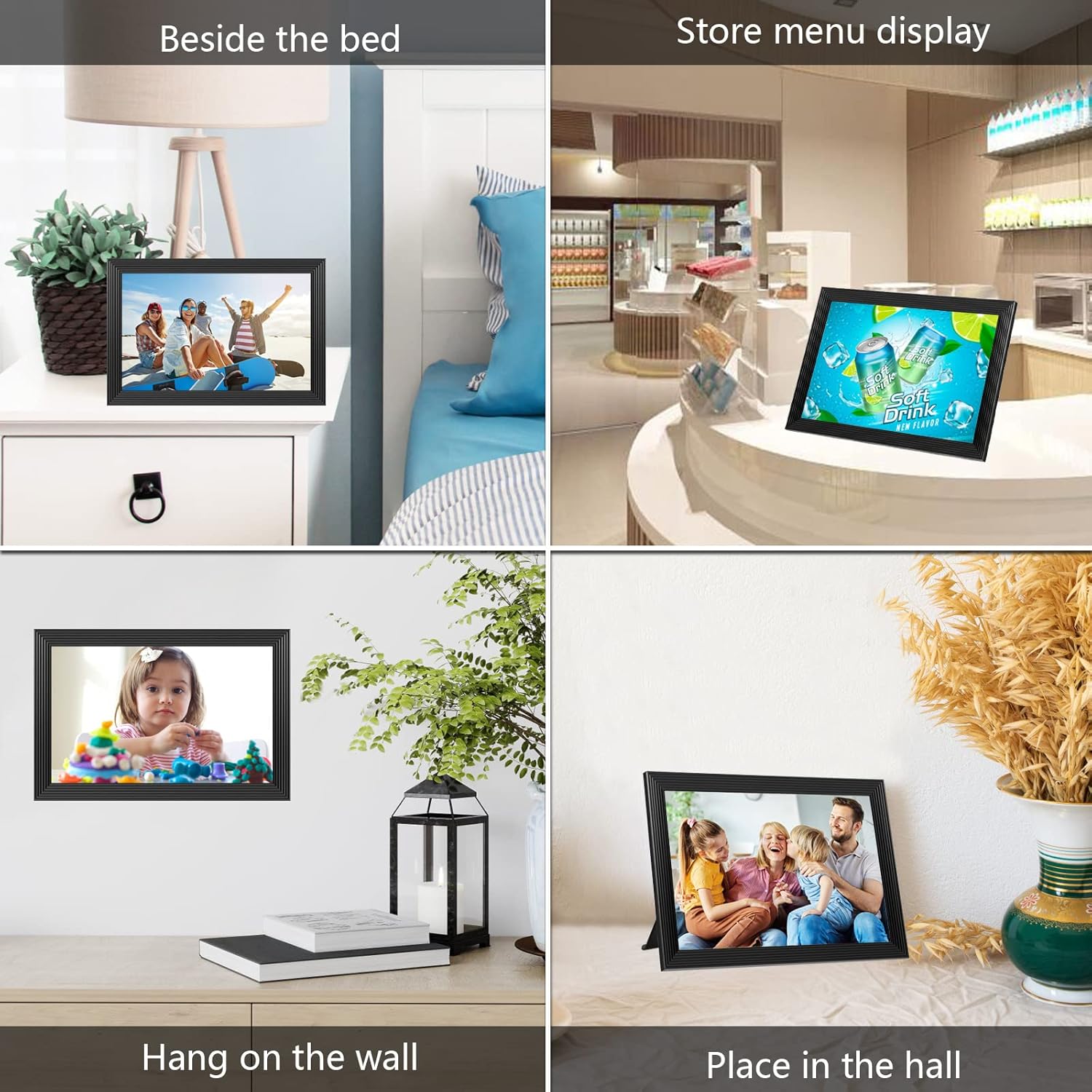 Frameo 10.1 Inch 32GB Digital Picture Frame, IPS HD Touch Screen, 32GB Storage, Photo Frame with Auto-Rotate Instant Share Photo/Video Sharing via Frameo App, Gift for Mom