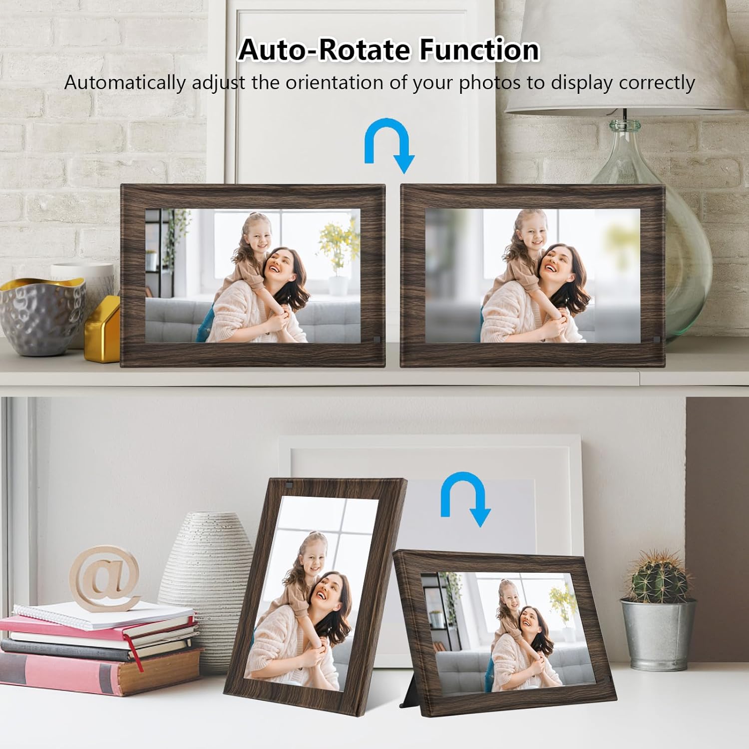 SSA WiFi Frame 10.1 Inch 32GB Digital Picture Frame-（Mood）, IPS Touch Screen, Auto-Rotate,Send 50 Photo Unlimited,Share Photos/Videos Instantly