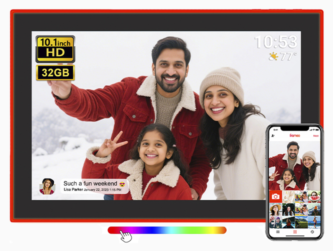 FRAMEO Edge-Light Digital Photo Frame