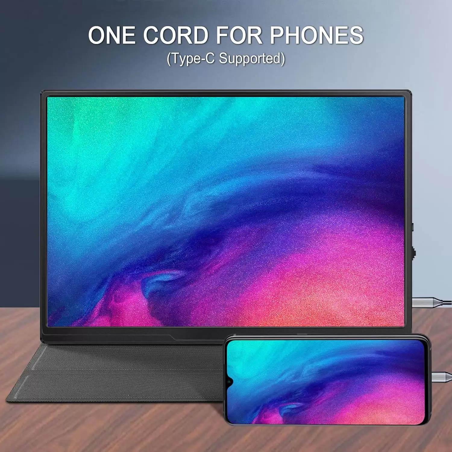 moonka 10.5inch Portable Monitor 1920x1280P FHD IPS Screen USB-C Laptop Second External for Laptop,PC,Mac Phone,PS,Swich,IPS Ultra-Thin Zero Frame Gaming Monitor/Premium Smart Cover