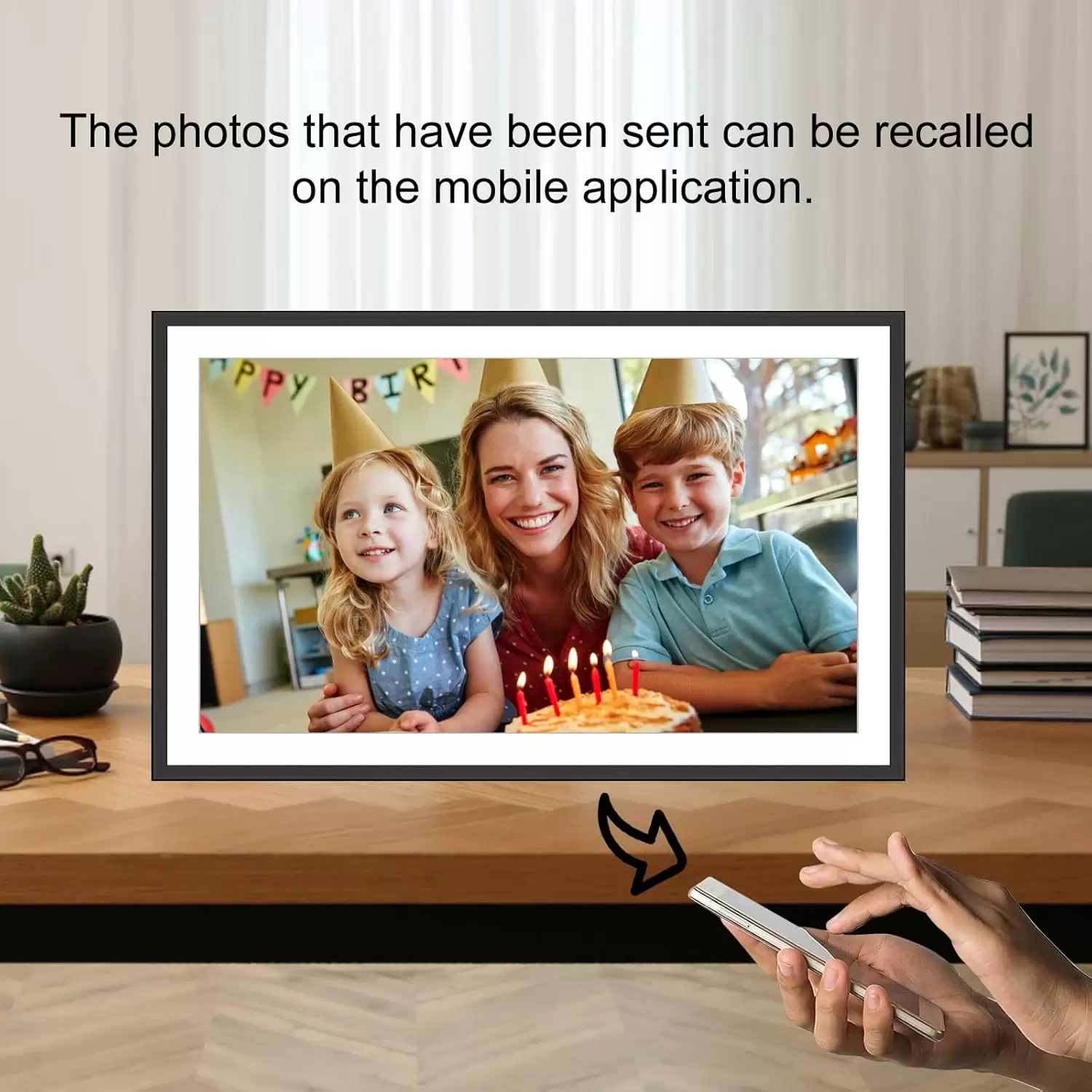 SSA WiFi Frame 15.6 Inch 32GB Digital Picture Frame, IPS Touch Screen, Auto-Rotate,Send 50 Photo Unlimited,Share Photos/Videos Instantly