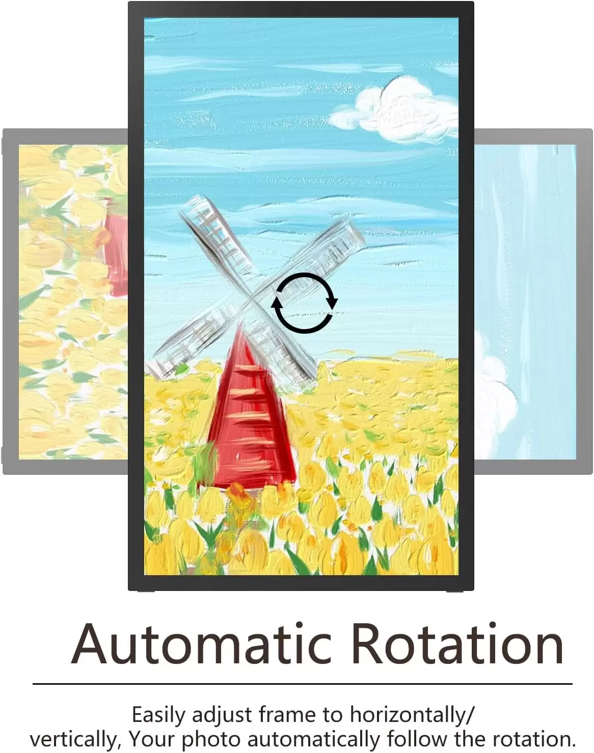 Frameo 21.5 Inch 64GB Digital Picture Frame, IPS HD Touch Screen, Photo Frame with Auto-Rotate Instant Share Photo/Video Sharing via Frameo App, Gift for Mom