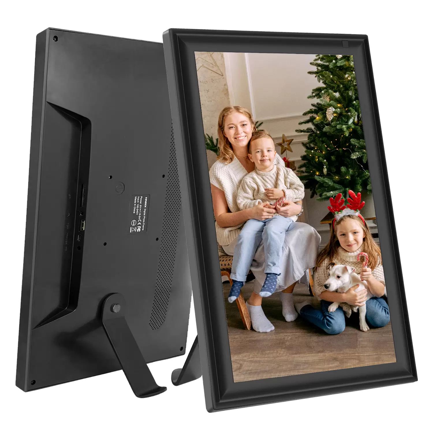 Frameo 15.6 Inch 32GB Digital Picture Frame, IPS HD Touch Screen, 32GB Storage, Photo Frame with Auto-Rotate Instant Share Photo/Video Sharing via Frameo App, Gift for Mom