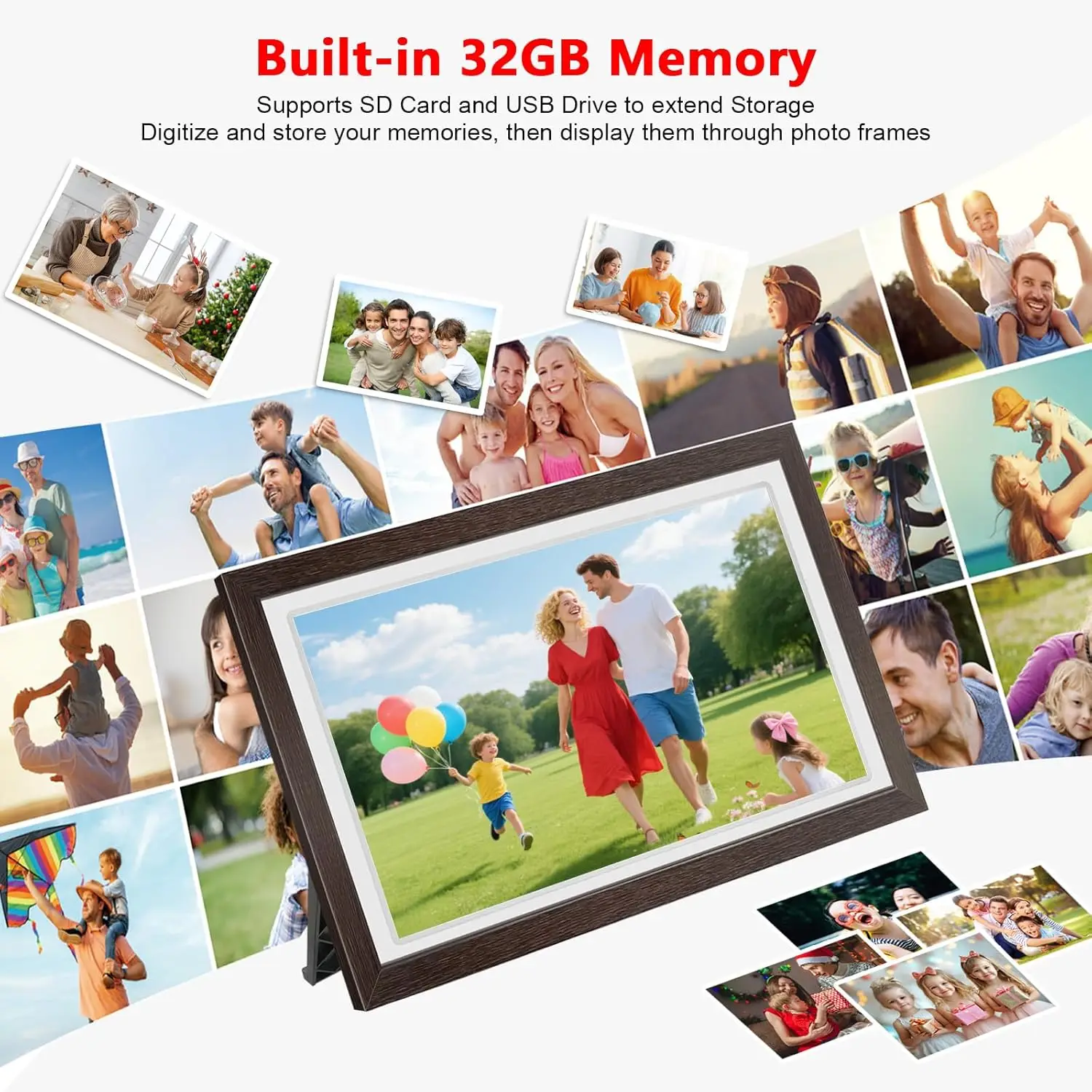Frameo 21.5 Inch 64GB Digital Picture Frame, IPS HD Touch Screen, Photo Frame with Auto-Rotate Instant Share Photo/Video Sharing via Frameo App, Gift for Mom