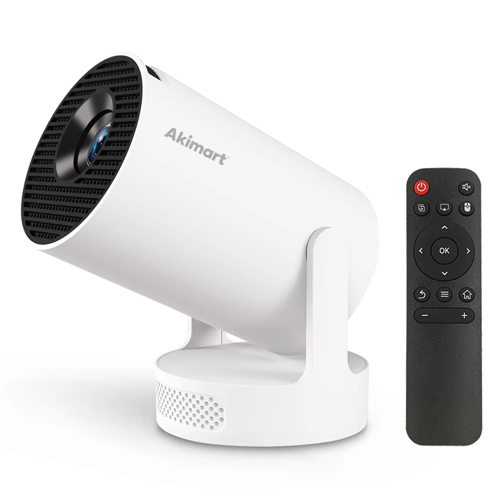 Akimart Mini Projector 720P with Dual-Band WIFI6 5G Wireless 5.4 Bluetooth Android 11