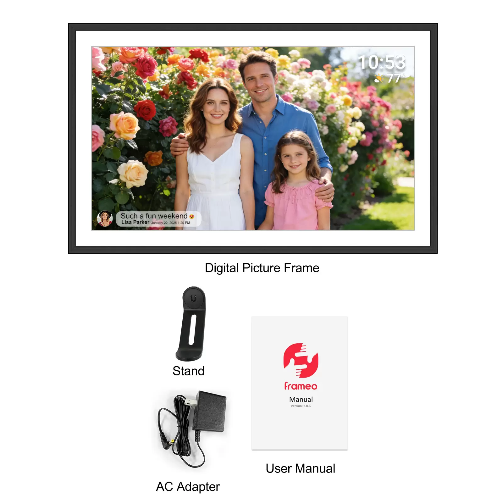 FRAMEO 15.6 Inch 32GB Large Digital Photo Frame