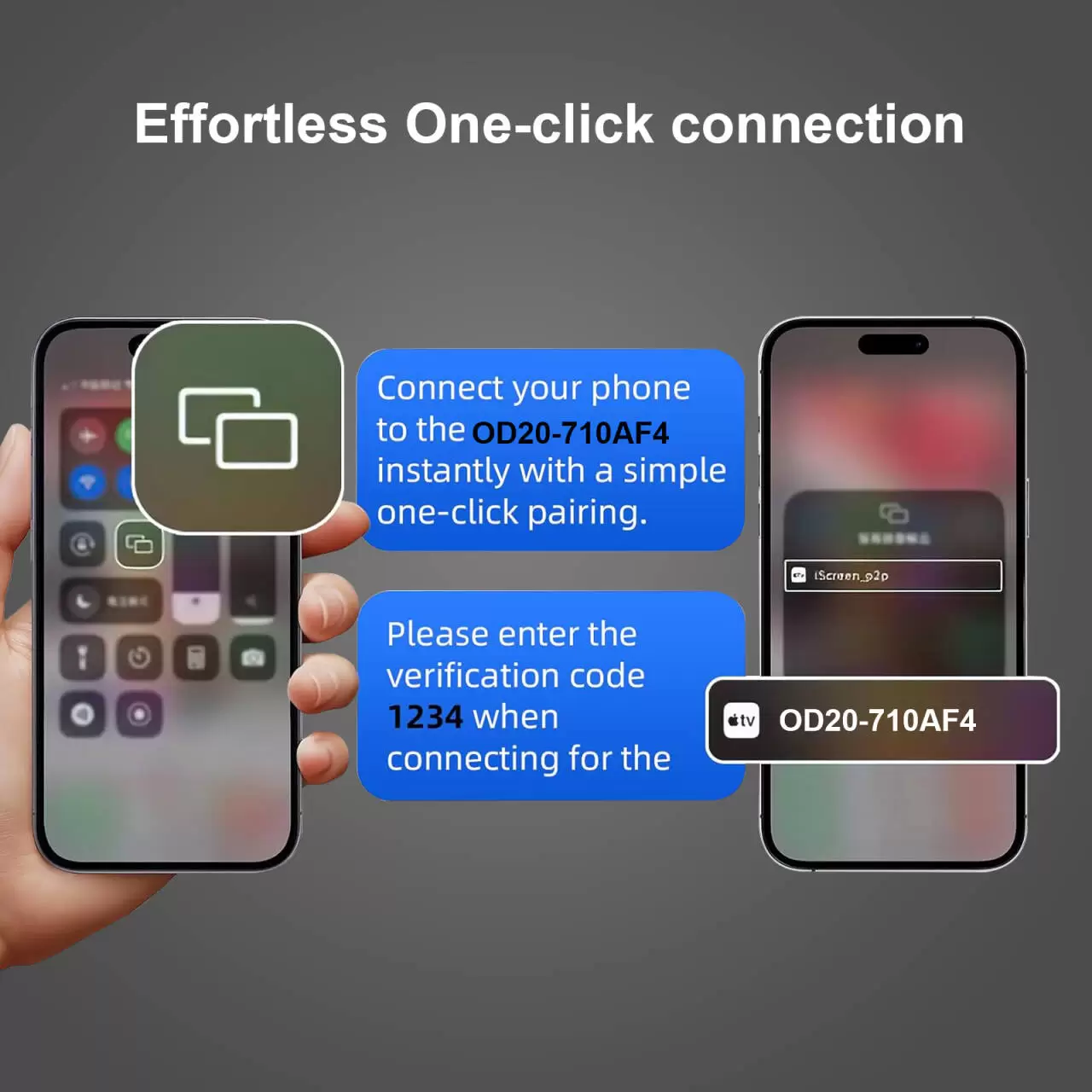 Wireless Selfie Monitor Screen for iPhone & Android, Magnetic Phone Holder Clip Mount, Adjust Focus & Wide Screen Mode