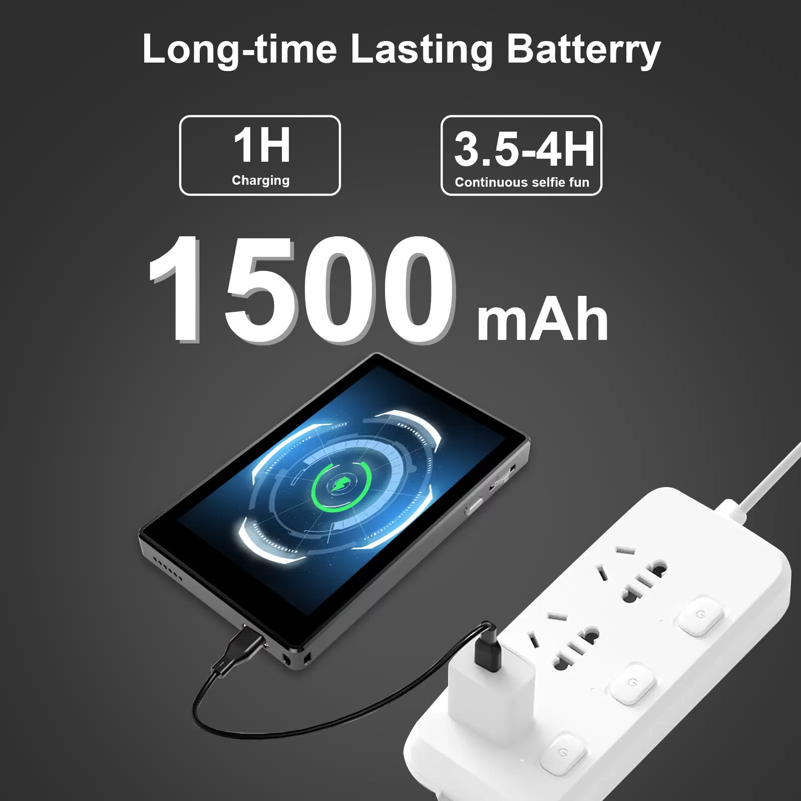 Wireless Selfie Monitor Screen for iPhone & Android, Magnetic Phone Holder Clip Mount, Adjust Focus & Wide Screen Mode