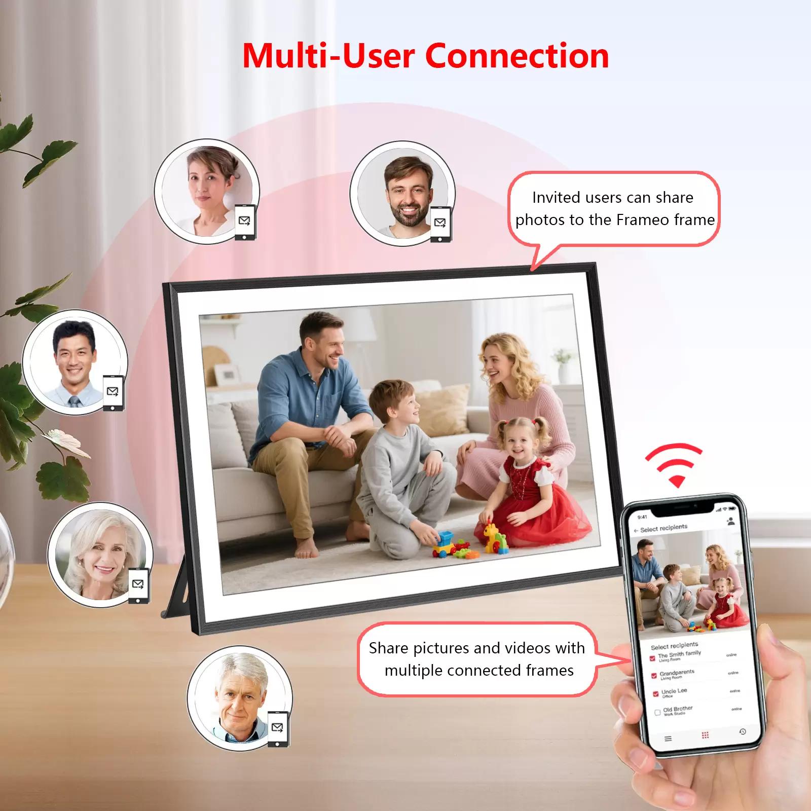 FRAMEO 15.6 Inch 32GB Large Digital Photo Frame