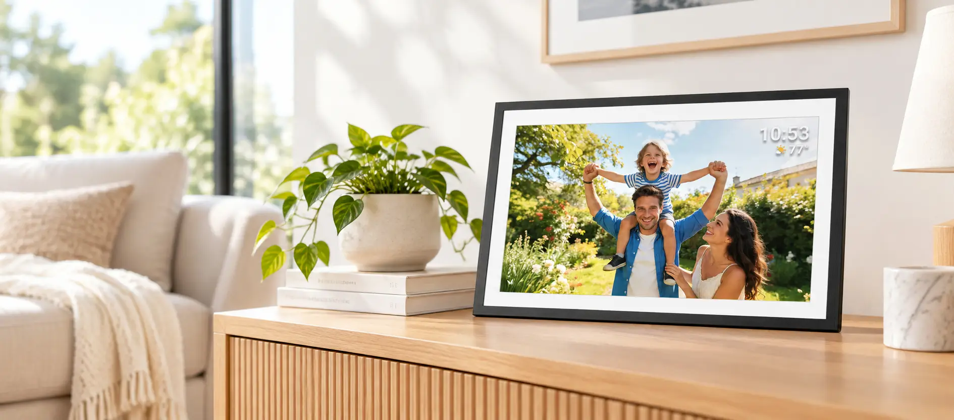 Share moments, phone to frame