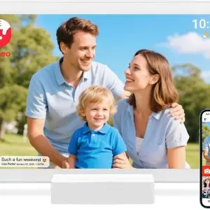 FRAMEO 10.1 Inch WiFi Digital Photo Frame with 5000mAh Battery,1280x800 HD IPS LCD Touch Screen,Auto-Rotate Portrait and Landscape,32GB Storage