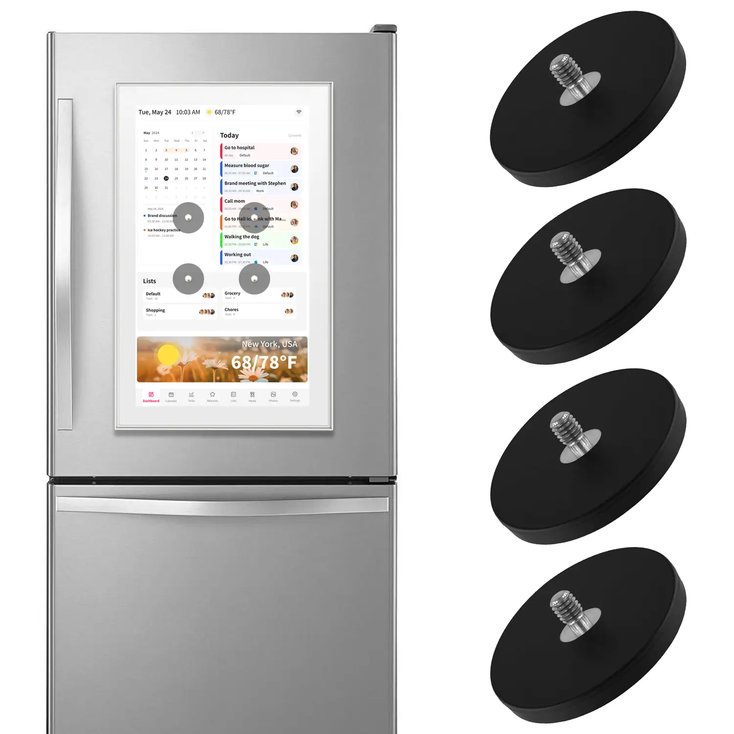 Magnetic Mount for Magnetic Mount Compatible with Dxmart, Akimart, Moonka, SSA Digital Calendar, Digital Calendar Accessory